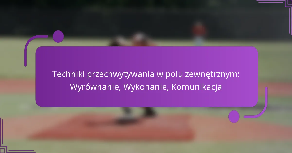 Techniki przechwytywania w polu zewnętrznym: Wyrównanie, Wykonanie, Komunikacja